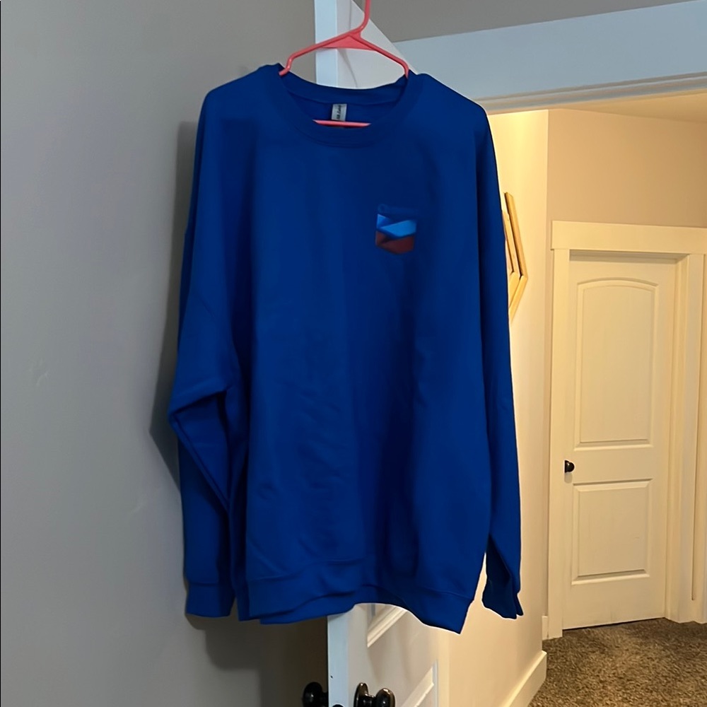 Blue Sweater with Chevron detail